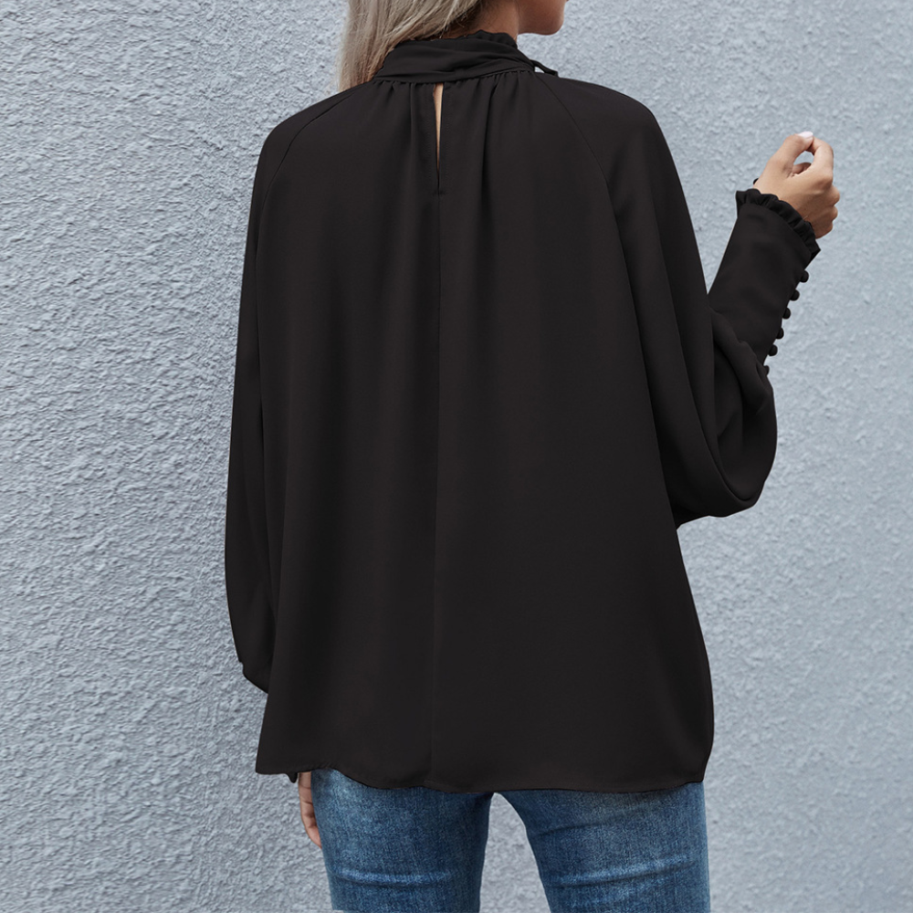Bowdra Pussy Bow Satin Blouse – Women Long Sleeve Office Formal Evening Party Elegant Satin Blouse