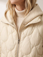 Scalve Quilted Padded Hooded Jacket – Women Padded Coat Ladies Quilted Jacket Casual Winter Outerwear