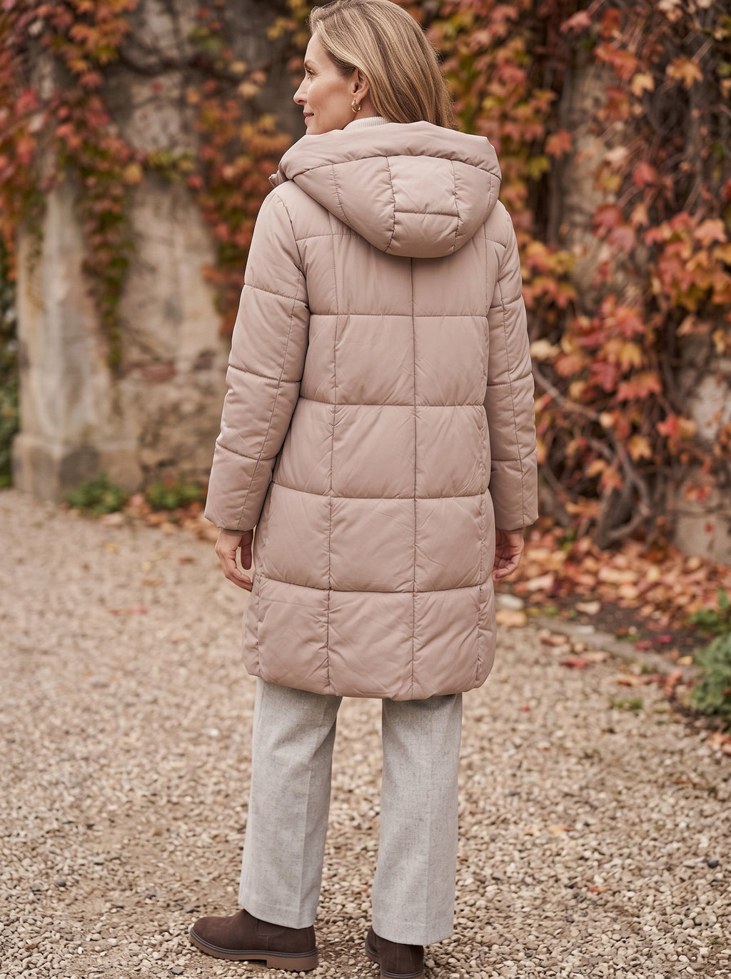 Chanquilten Hooded Longline Puffer Jacket – Padded Winter Women Warm Casual Everyday Coat Jacket