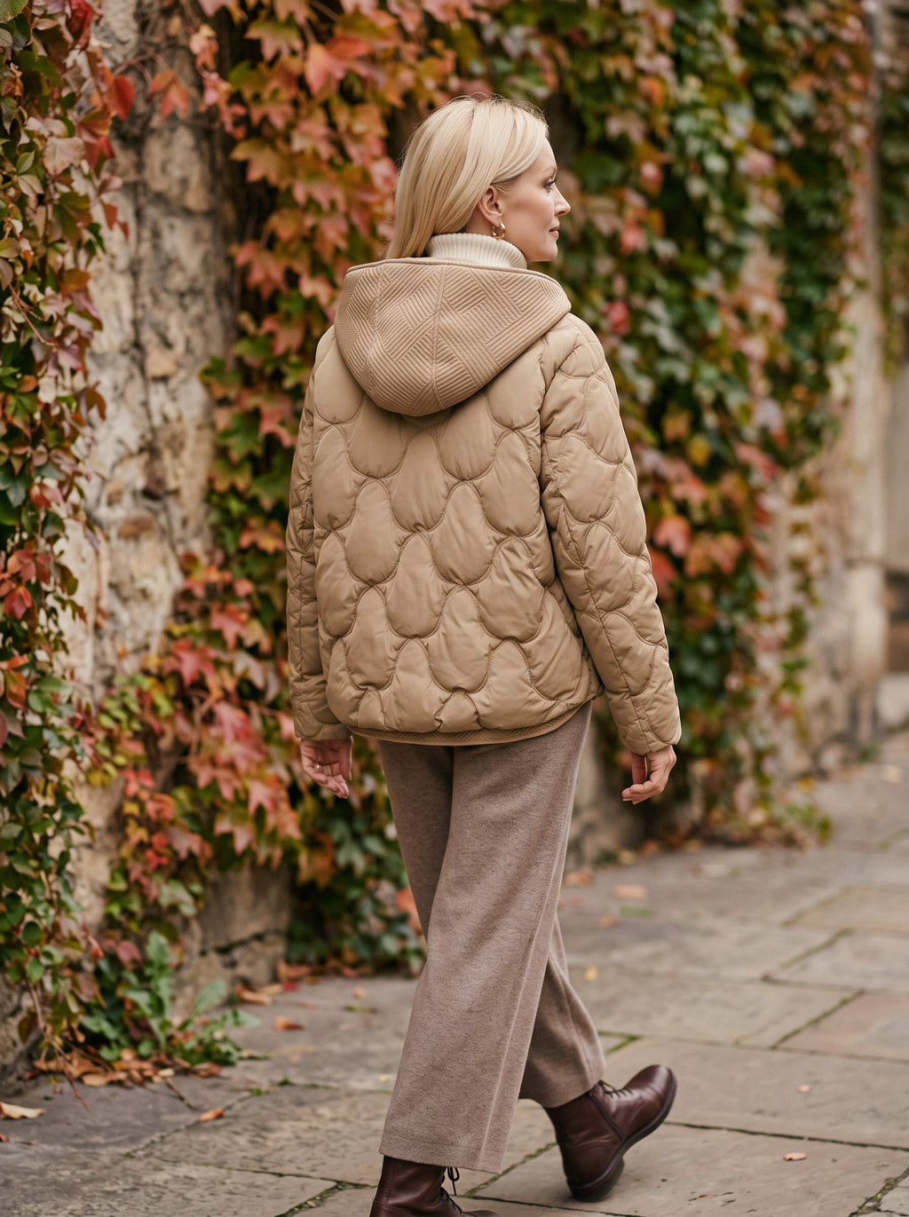 Scalve Quilted Padded Hooded Jacket – Women Padded Coat Ladies Quilted Jacket Casual Winter Outerwear