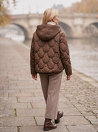 Scalve Quilted Padded Hooded Jacket – Women Padded Coat Ladies Quilted Jacket Casual Winter Outerwear