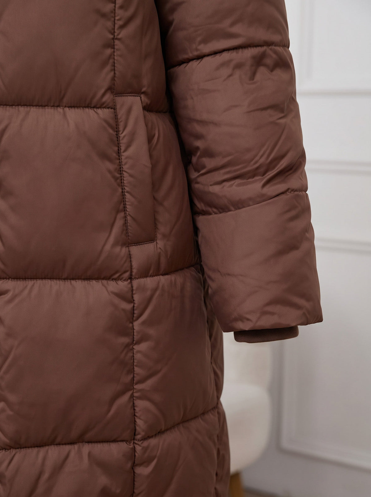 Chanquilten Hooded Longline Puffer Jacket – Padded Winter Women Warm Casual Everyday Coat Jacket