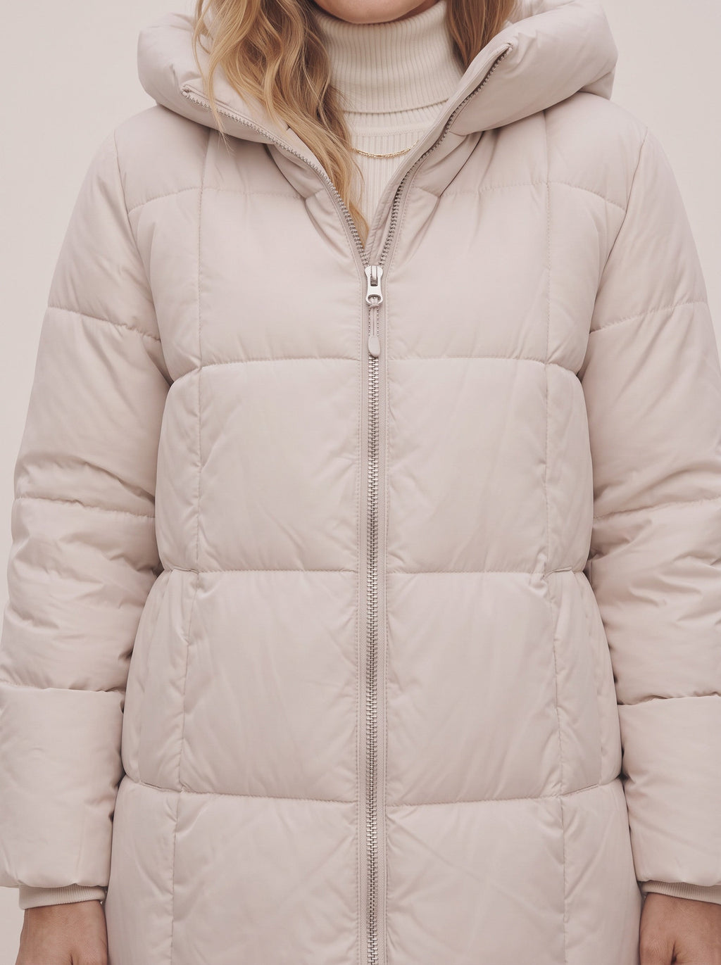 Chanquilten Hooded Longline Puffer Jacket – Padded Winter Women Warm Casual Everyday Coat Jacket