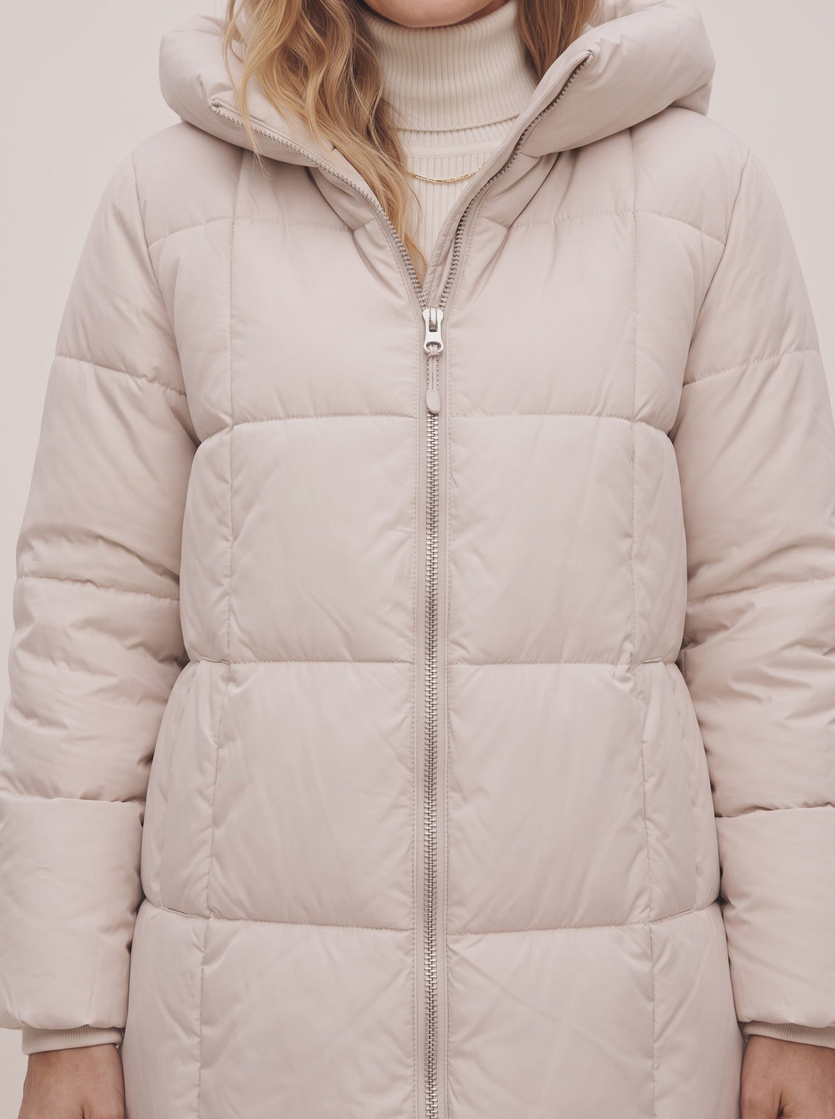 Chanquilten Hooded Longline Puffer Jacket – Padded Winter Women Warm Casual Everyday Coat Jacket