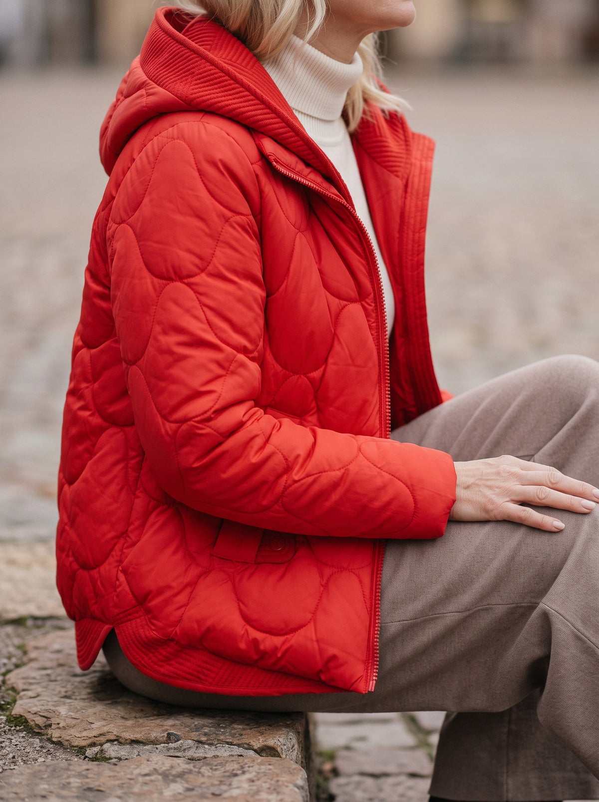 Scalve Quilted Padded Hooded Jacket – Women Padded Coat Ladies Quilted Jacket Casual Winter Outerwear
