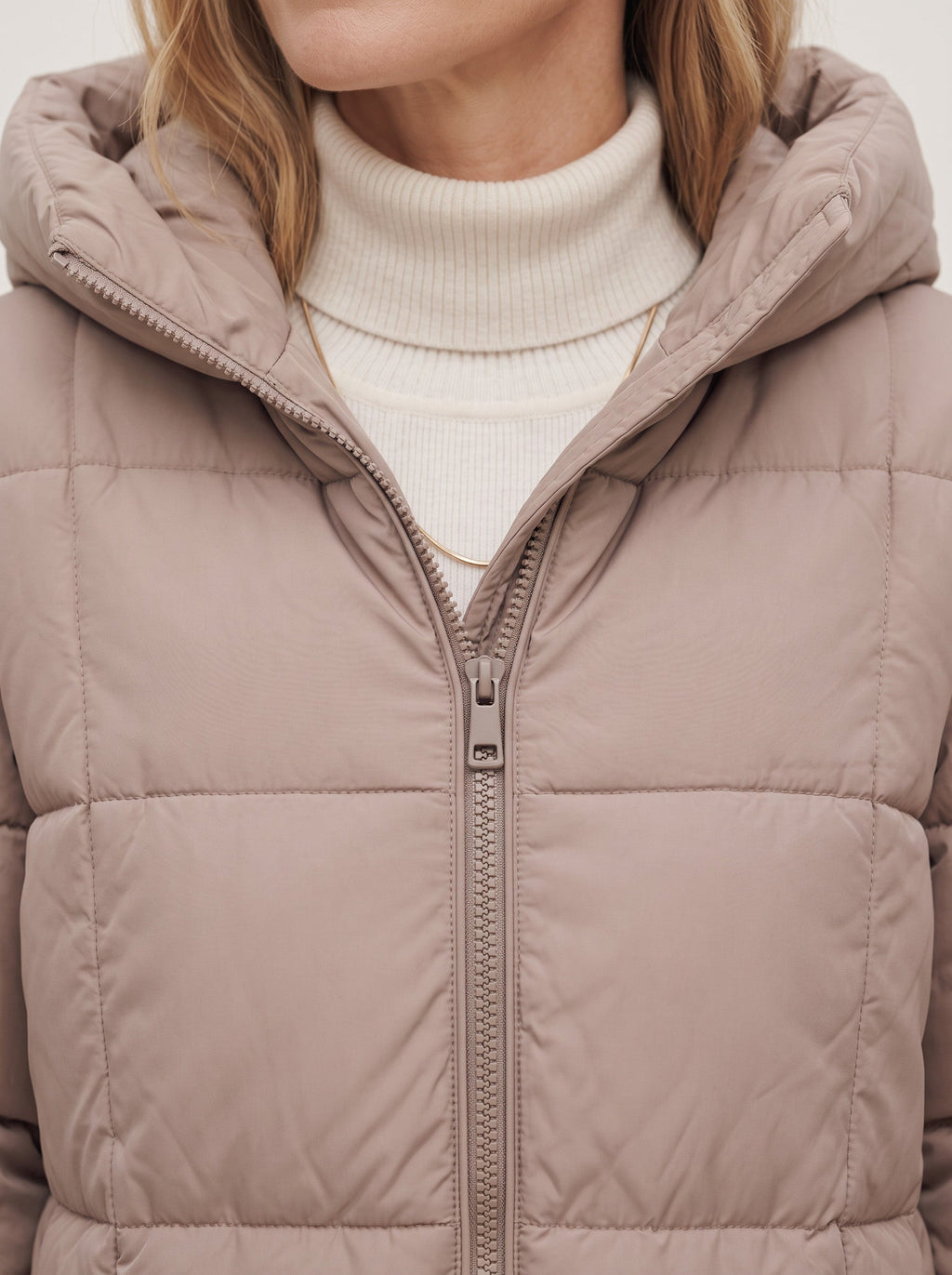 Chanquilten Hooded Longline Puffer Jacket – Padded Winter Women Warm Casual Everyday Coat Jacket
