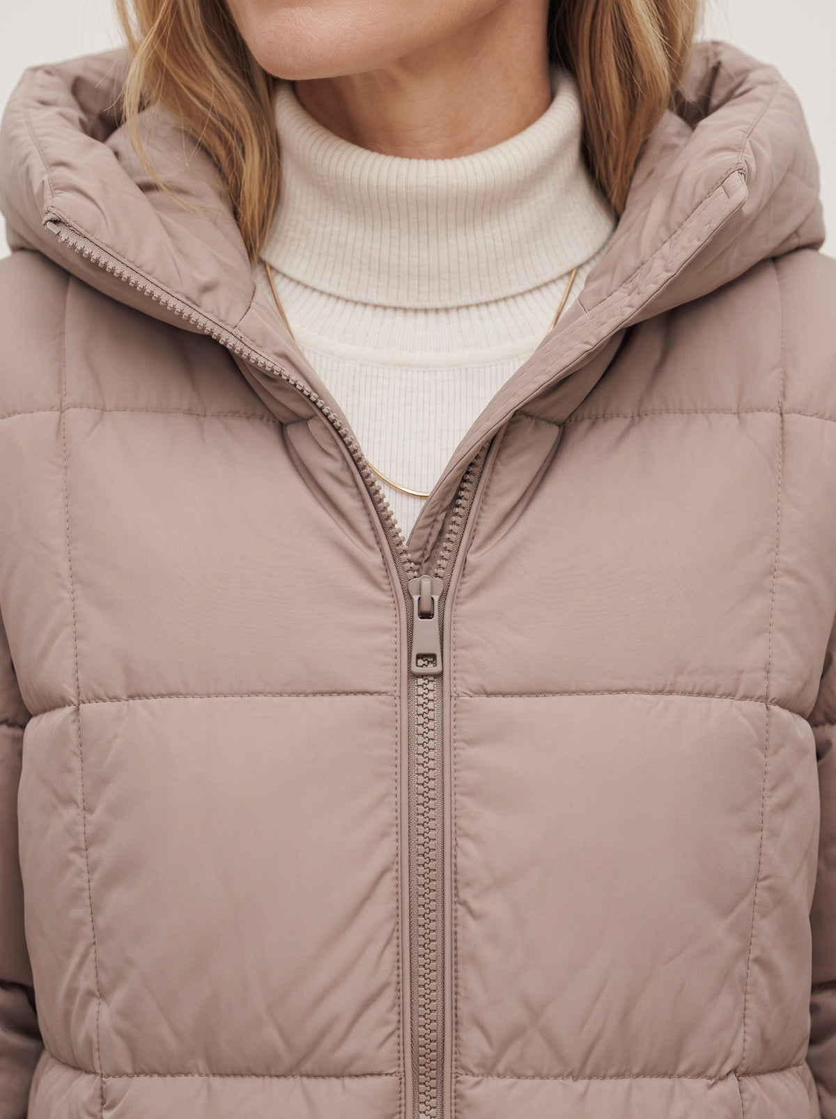 Chanquilten Hooded Longline Puffer Jacket – Padded Winter Women Warm Casual Everyday Coat Jacket