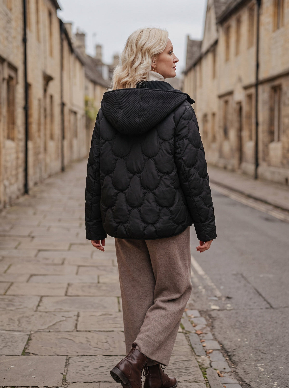Scalve Quilted Padded Hooded Jacket – Women Padded Coat Ladies Quilted Jacket Casual Winter Outerwear