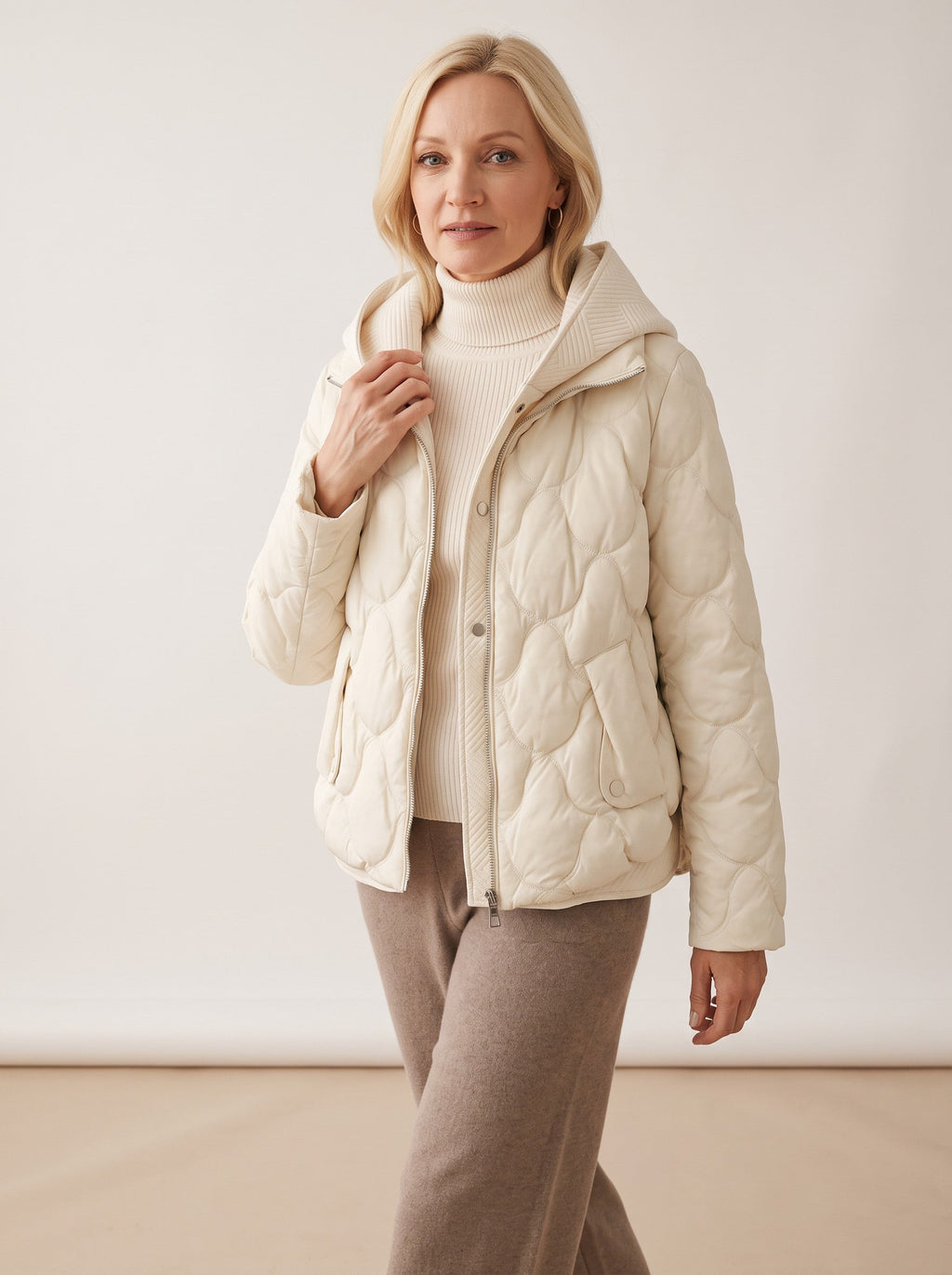 Scalve Quilted Padded Hooded Jacket – Women Padded Coat Ladies Quilted Jacket Casual Winter Outerwear