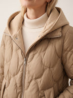 Scalve Quilted Padded Hooded Jacket – Women Padded Coat Ladies Quilted Jacket Casual Winter Outerwear
