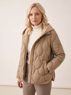 Scalve Quilted Padded Hooded Jacket – Women Padded Coat Ladies Quilted Jacket Casual Winter Outerwear