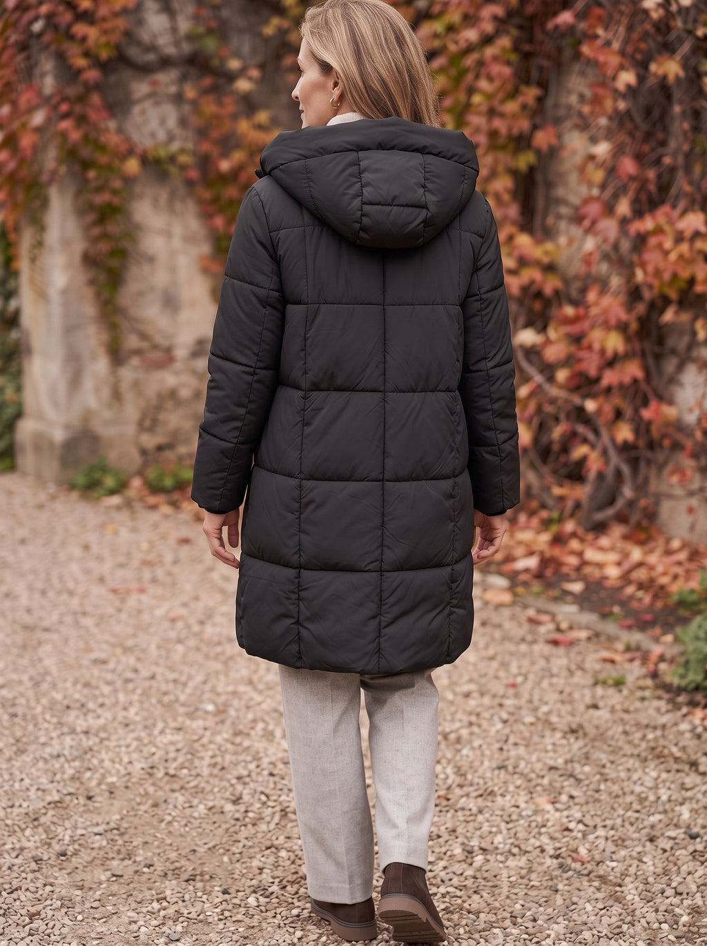 Chanquilten Hooded Longline Puffer Jacket – Padded Winter Women Warm Casual Everyday Coat Jacket