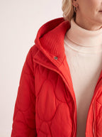 Scalve Quilted Padded Hooded Jacket – Women Padded Coat Ladies Quilted Jacket Casual Winter Outerwear