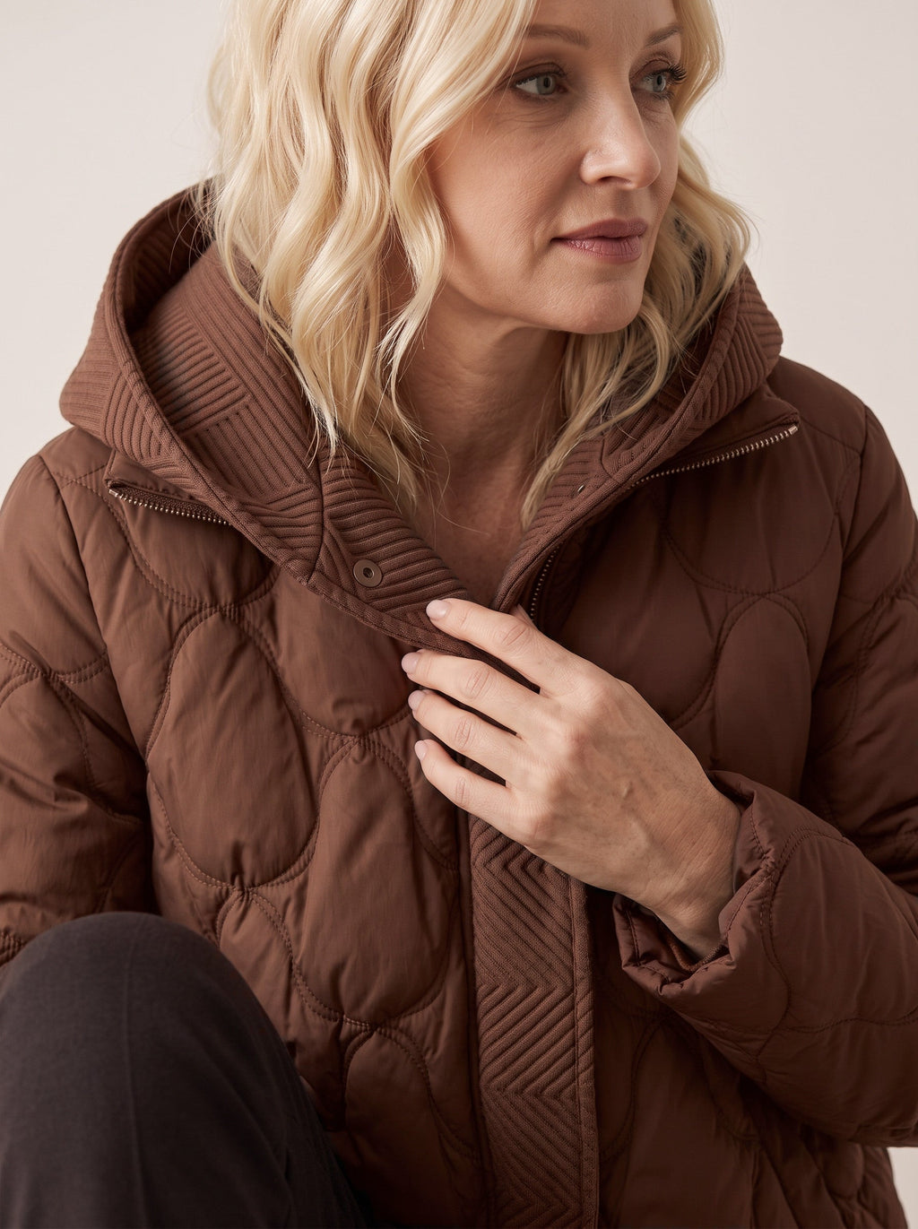 Scalve Quilted Padded Hooded Jacket – Women Padded Coat Ladies Quilted Jacket Casual Winter Outerwear