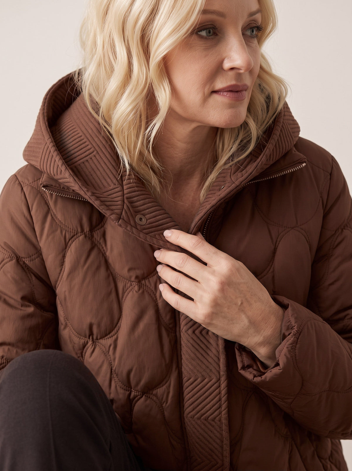 Scalve Quilted Padded Hooded Jacket – Women Padded Coat Ladies Quilted Jacket Casual Winter Outerwear