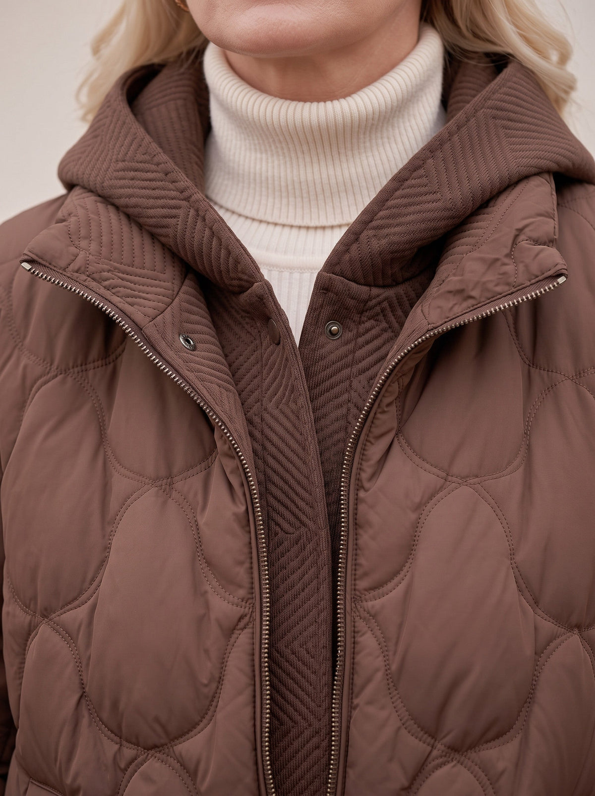 Scalve Quilted Padded Hooded Jacket – Women Padded Coat Ladies Quilted Jacket Casual Winter Outerwear