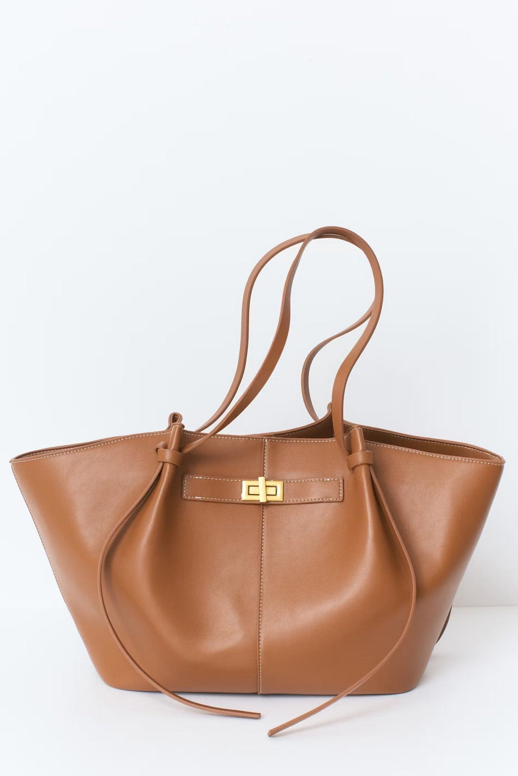 Turnloque Structured Faux Leather Shopper Bag – Women Tote Shoulder Bag Office Work Everyday Large Handbag