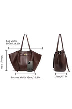 Turnloque Structured Faux Leather Shopper Bag – Women Tote Shoulder Bag Office Work Everyday Large Handbag