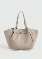 Turnloque Structured Faux Leather Shopper Bag – Women Tote Shoulder Bag Office Work Everyday Large Handbag