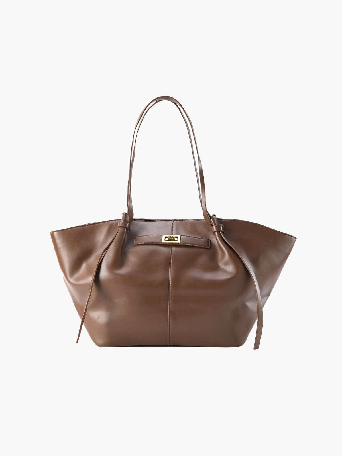 Turnloque Structured Faux Leather Shopper Bag – Women Tote Shoulder Bag Office Work Everyday Large Handbag