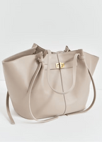 Turnloque Structured Faux Leather Shopper Bag – Women Tote Shoulder Bag Office Work Everyday Large Handbag