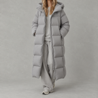 Chanquil Hooded Longline Puffer Coat – Women Oversized Padded Winter Warm Casual Puffer Coat