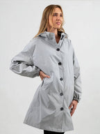 Longlynn Longline Hooded Coat – Oversized Water Resistant Women Casual Windbreaker Rain Jacket