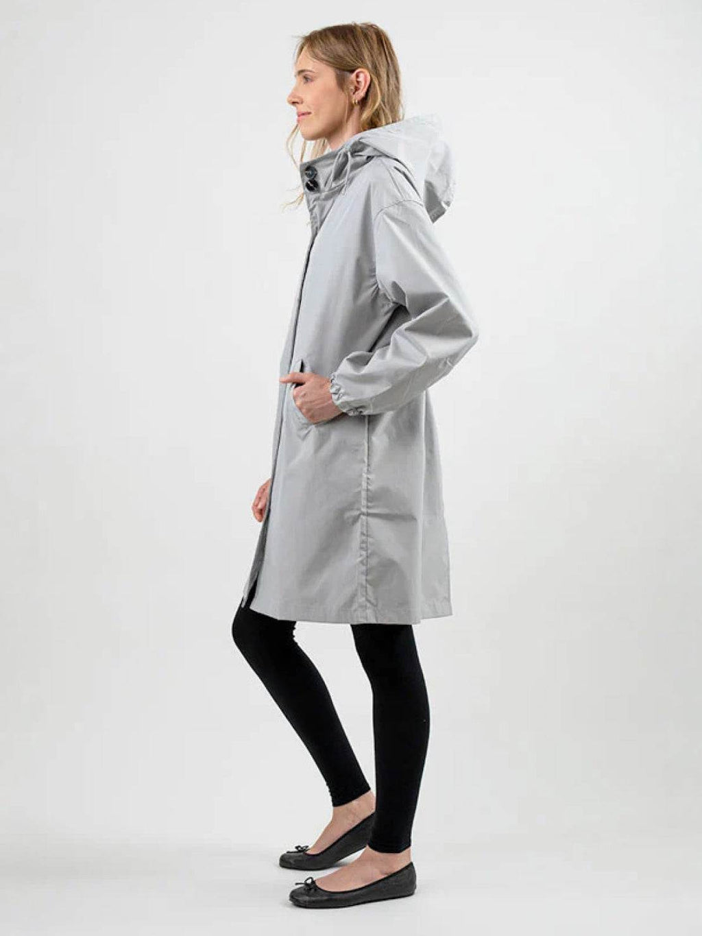 Longlynn Longline Hooded Coat – Oversized Water Resistant Women Casual Windbreaker Rain Jacket