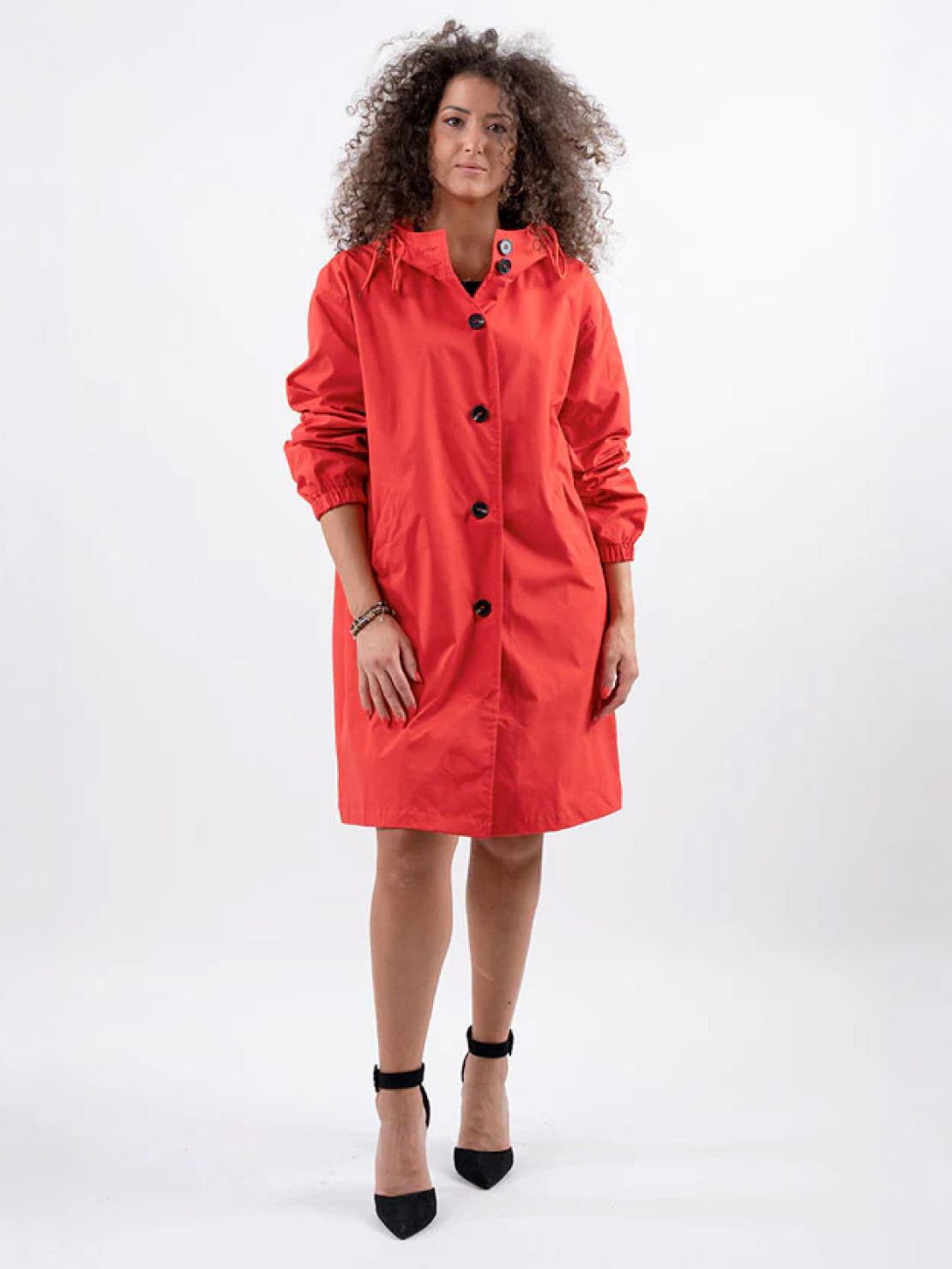 Longlynn Longline Hooded Coat – Oversized Water Resistant Women Casual Windbreaker Rain Jacket