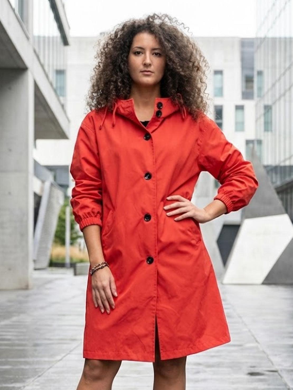 Longlynn Longline Hooded Coat – Oversized Water Resistant Women Casual Windbreaker Rain Jacket