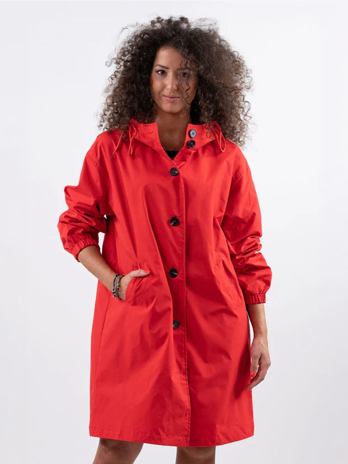 Longlynn Longline Hooded Coat – Oversized Water Resistant Women Casual Windbreaker Rain Jacket