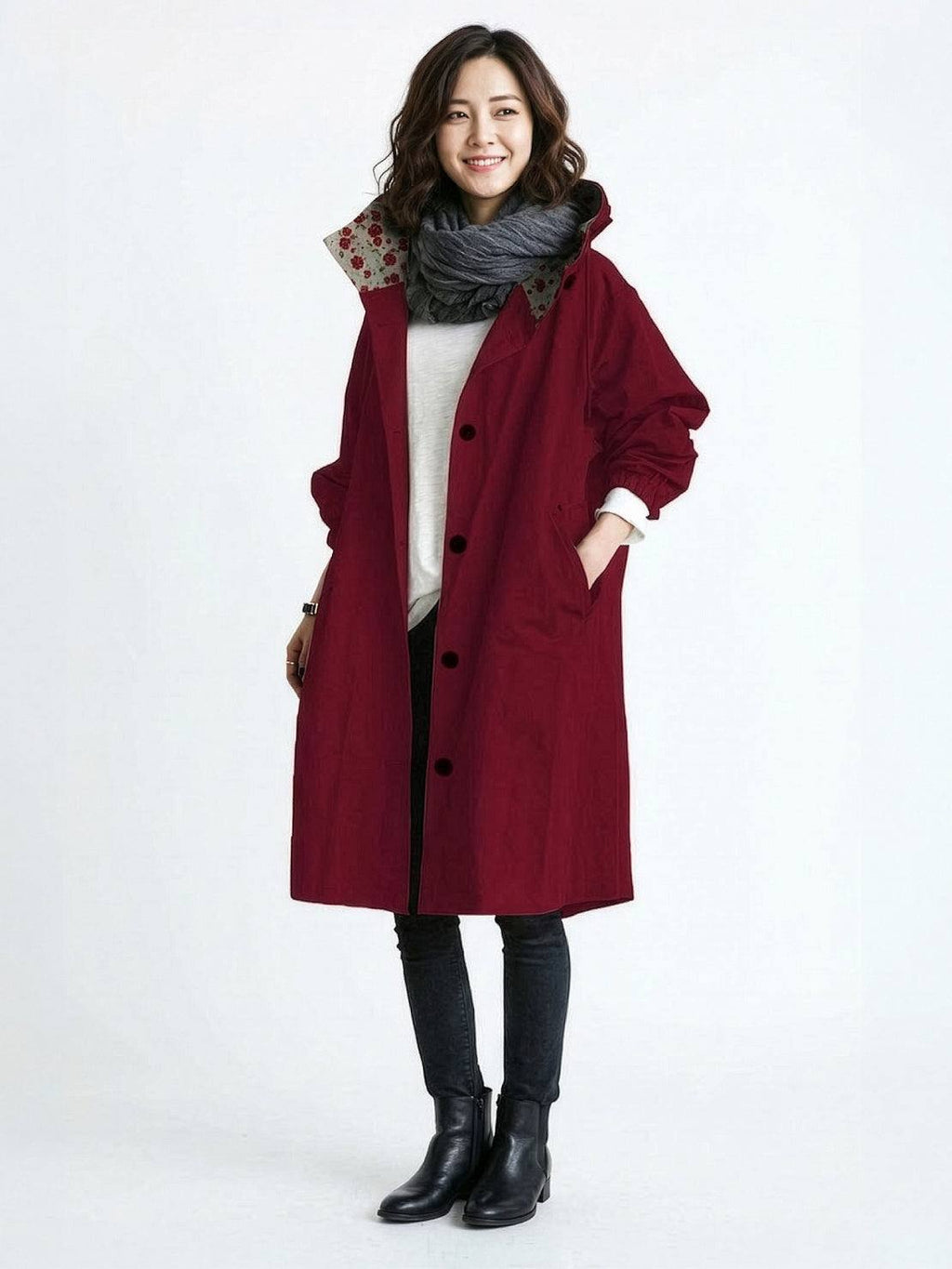 Longlynn Longline Hooded Coat – Oversized Water Resistant Women Casual Windbreaker Rain Jacket