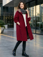 Longlynn Longline Hooded Coat – Oversized Water Resistant Women Casual Windbreaker Rain Jacket