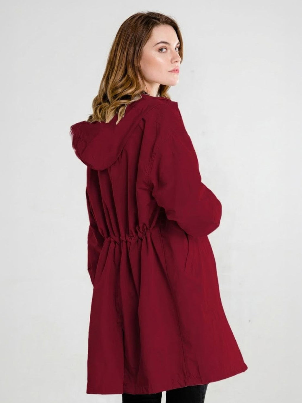 Longlynn Longline Hooded Coat – Oversized Water Resistant Women Casual Windbreaker Rain Jacket