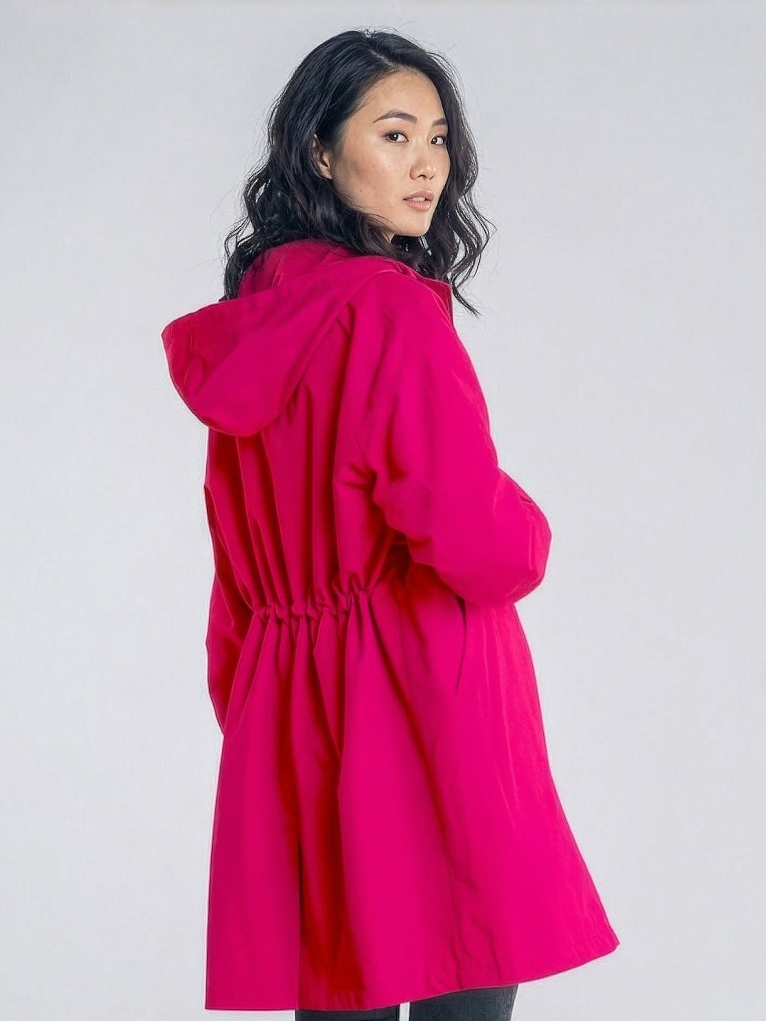 Longlynn Longline Hooded Coat – Oversized Water Resistant Women Casual Windbreaker Rain Jacket