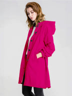 Longlynn Longline Hooded Coat – Oversized Water Resistant Women Casual Windbreaker Rain Jacket