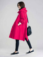 Longlynn Longline Hooded Coat – Oversized Water Resistant Women Casual Windbreaker Rain Jacket
