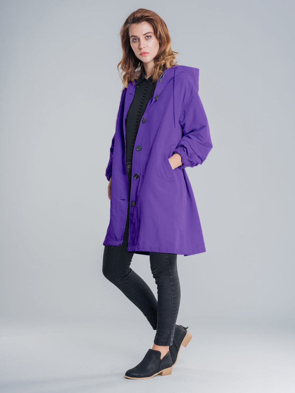 Longlynn Longline Hooded Coat – Oversized Water Resistant Women Casual Windbreaker Rain Jacket