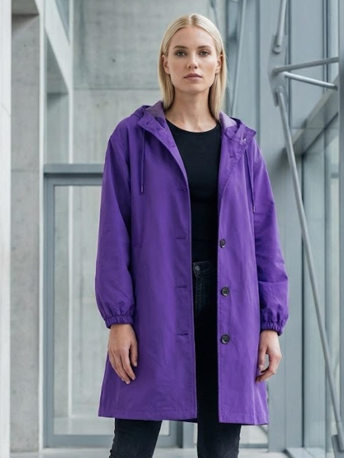 Longlynn Longline Hooded Coat – Oversized Water Resistant Women Casual Windbreaker Rain Jacket