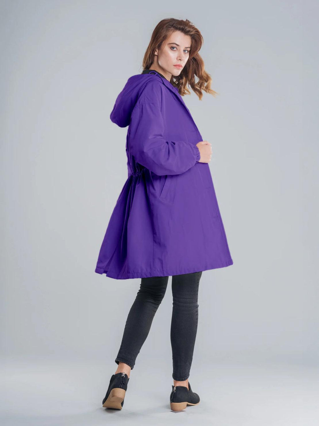 Longlynn Longline Hooded Coat – Oversized Water Resistant Women Casual Windbreaker Rain Jacket
