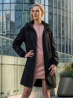 Longlynn Longline Hooded Coat – Oversized Water Resistant Women Casual Windbreaker Rain Jacket