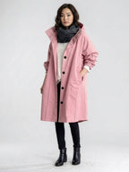 Longlynn Longline Hooded Coat – Oversized Water Resistant Women Casual Windbreaker Rain Jacket