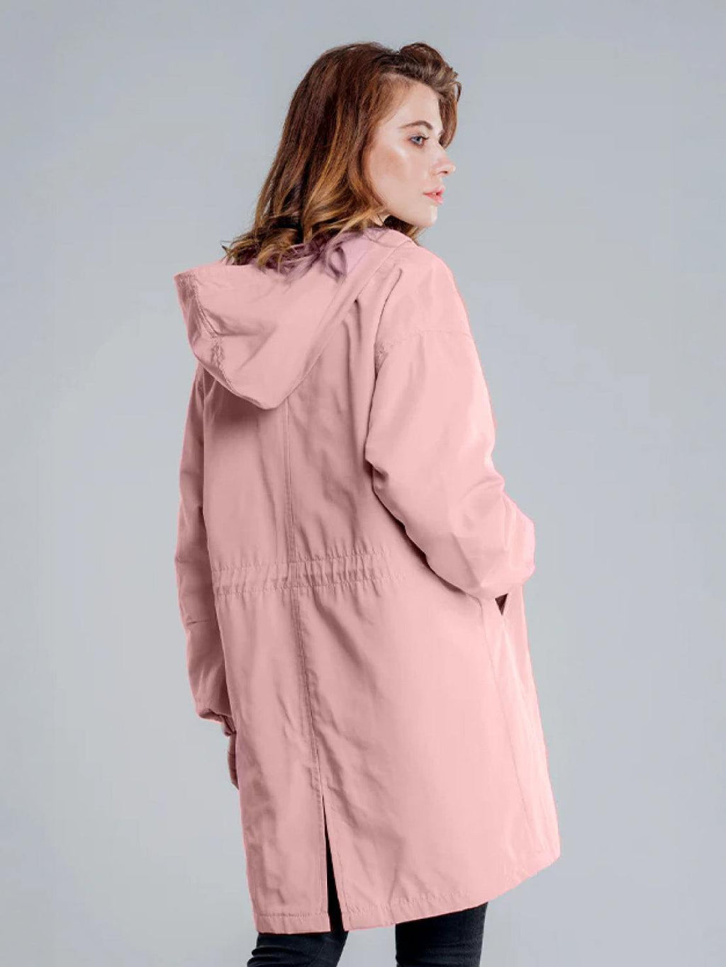 Longlynn Longline Hooded Coat – Oversized Water Resistant Women Casual Windbreaker Rain Jacket