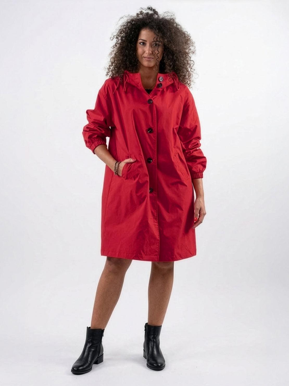 Longlynn Longline Hooded Coat – Oversized Water Resistant Women Casual Windbreaker Rain Jacket