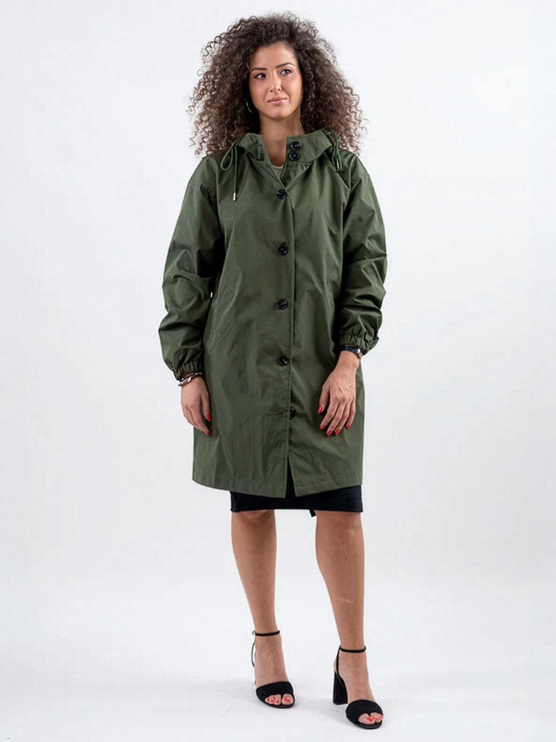 Longlynn Longline Hooded Coat – Oversized Water Resistant Women Casual Windbreaker Rain Jacket