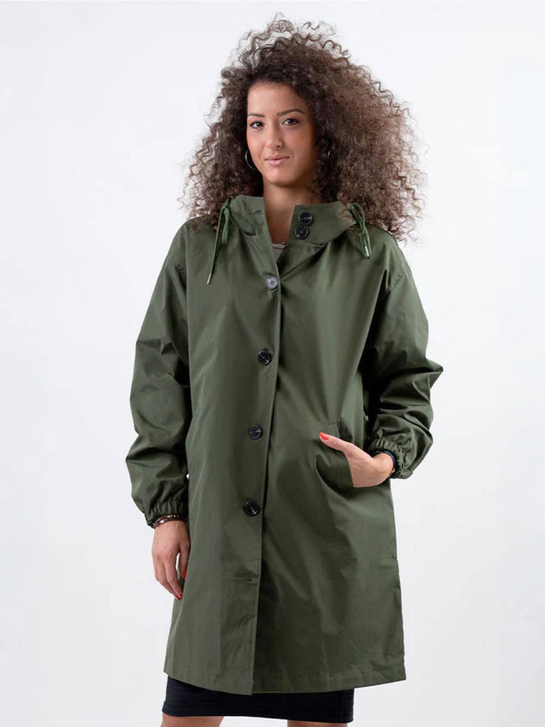 Longlynn Longline Hooded Coat – Oversized Water Resistant Women Casual Windbreaker Rain Jacket
