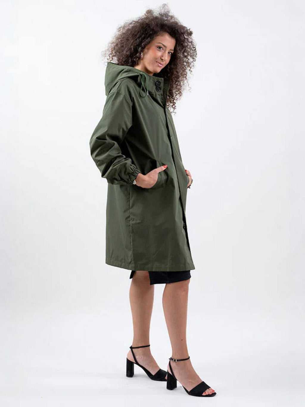 Longlynn Longline Hooded Coat – Oversized Water Resistant Women Casual Windbreaker Rain Jacket