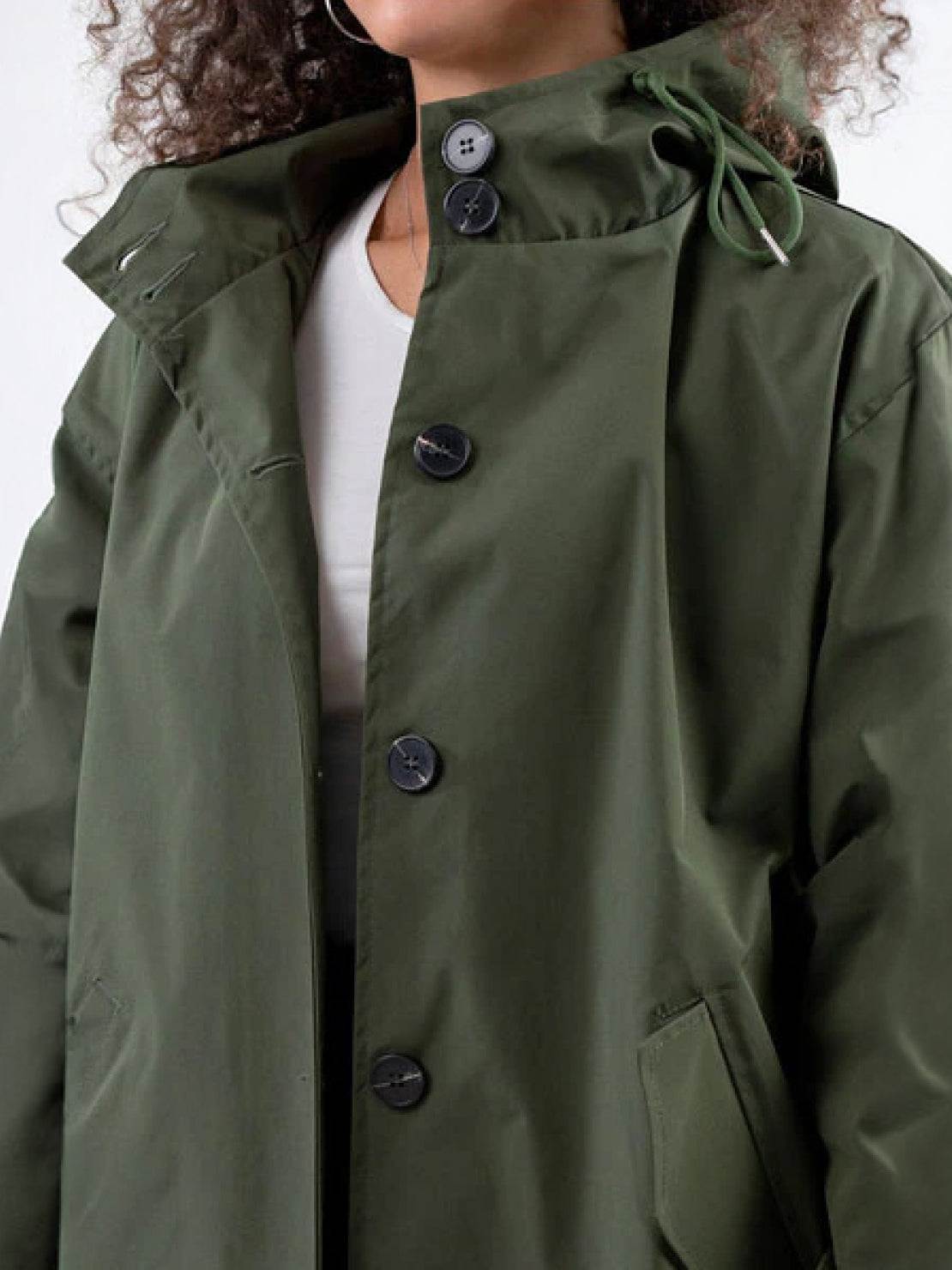 Longlynn Longline Hooded Coat – Oversized Water Resistant Women Casual Windbreaker Rain Jacket