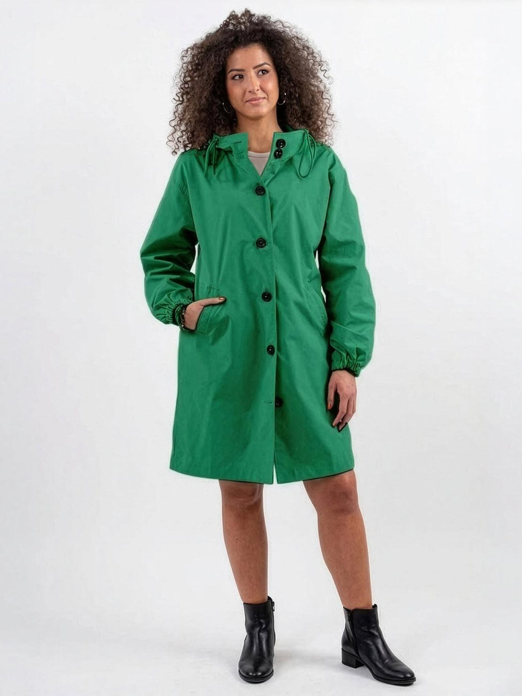 Longlynn Longline Hooded Coat – Oversized Water Resistant Women Casual Windbreaker Rain Jacket