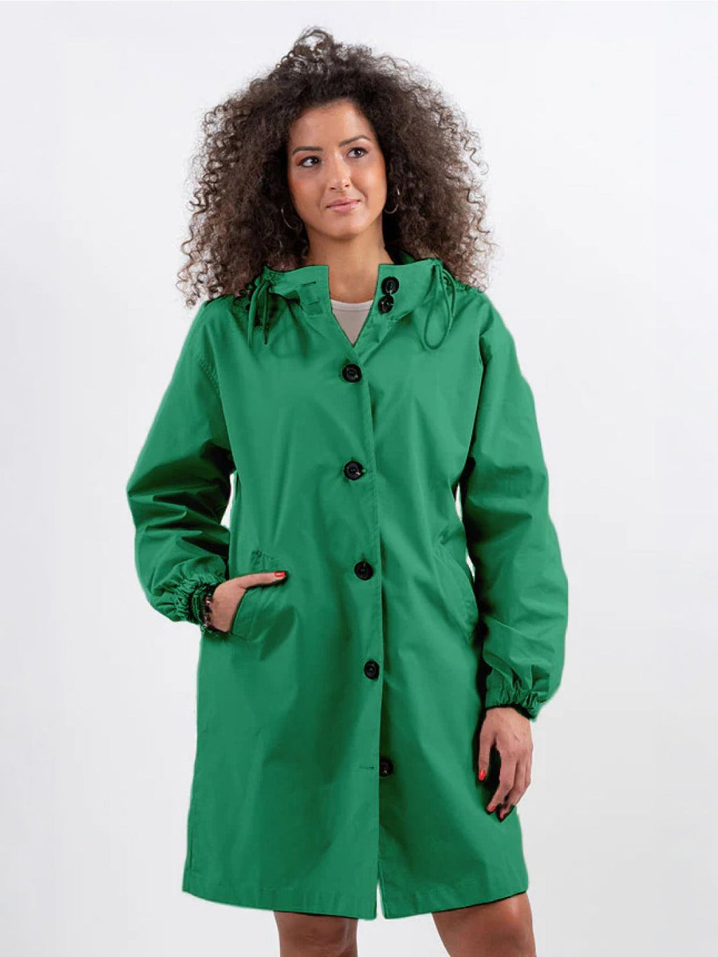 Longlynn Longline Hooded Coat – Oversized Water Resistant Women Casual Windbreaker Rain Jacket